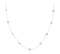 Swarovski Collana Una Angelic, Taglio Round, Bianca, Placcato rodio
