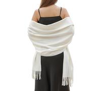 SWAT PANY Sciarpa da donna pashmina scialli e involucri per donne sciarpe invernali da matrimonio regali, crema, L