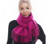 SWAT PANY Sciarpa per donna inverno caldo pashmina scialli e impacchi, Fucsia, L