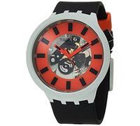 Swatch Big Bold BIOCERAMIC quarzo cinturino in silicone, nero, 20 orologio casual (modello: SB03M104)