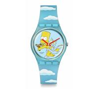 Swatch Gent Biosourced Orologio unisex casual in plastica blu al quarzo impermeabile Angel Bart