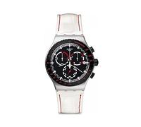 Swatch Men's 42mm Chronograph Crocodile Stainless Steel Case Quartz Watch YVS407