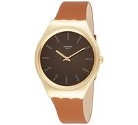 Swatch Orologio Analogico Quarzo Svizzero Donna con Cinturino in Vera Pelle SYXG104