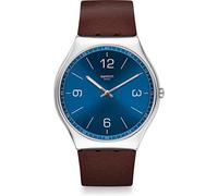Swatch Orologio Analogico Quarzo Svizzero Uomo con Cinturino in Vera Pelle SS07S101