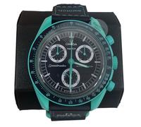 Swatch Orologio da Polso Moonswatch Omega x Mission to Earth Polar Lights in Bioceramica
