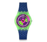 Swatch Orologio da uomo unisex casual Biosourced al quarzo verde resistente all'acqua Swatch NEON SKYCHART