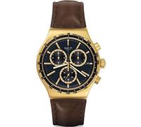 Swatch Orologio Digitale Quarzo Uomo con Cinturino in Pelle YVG401
