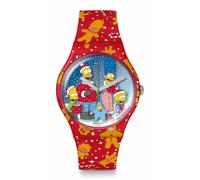 SWATCH Orologio per The Simpsons New Gent SUOZ361 Wondrous Winter Wonderland, Bracciale, Classico, Classico