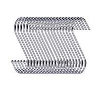 Swatowot 10 ganci a S da 9 cm, ganci appendiabiti, ganci per appendere abiti (argento)