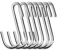 Swatowot 20 ganci da appendere a forma di S per cucina, bagno, camera da letto e ufficio (20 pezzi, piccolo, argento)