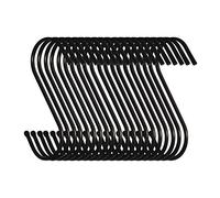 Swatowot 30 ganci a S da 9 cm, ganci appendiabiti da appendere, ganci da appendere (30 pezzi, grandi, nero)