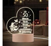 Swavitie Luce notturna in acrilico - 50° compleanno idee regalo per moglie, marito, padre, madre, amici, marito, moglie