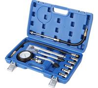SWAWIS 11 Pezzi Tester Compressione Motori Benzina 0-300 PSI/0-20 BAR | Misuratore di Pressione Cilindri Auto, Strumento Cilindro Compressione Tester Kit