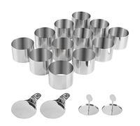 SWAWIS 12 Pezzi Anelli Dessert Set Ø7,5cm Coppapasta con Pressa e Base
