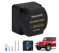 SWAWIS 12V 140A Isolatore a Doppia Batteria, IP67, Modello Automatico Isolatore a Doppia Batteria per Caravan Camion SUV RV ATV