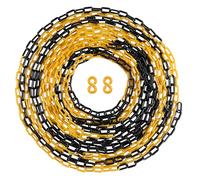 SWAWIS 15m Catena Barriera Giallo e Nero di Plastica, 6mm Spessore Catena di Sicurezza con Gancio a S per Cantieri Stradali Garage, Leggero e Facile da Usare