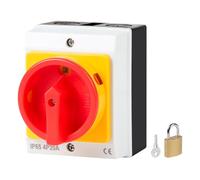 SWAWIS 20A Interruttore Generale con Custodia 4 Poli, IP65, Contatti in Argento Puro, per Collegamento di Interruttori e Separazione di Piccoli Circuiti
