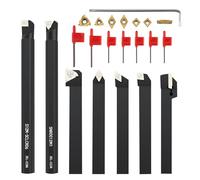 SWAWIS 21 Pezzi Utensili per Tornio 12mm con Inserti Orientabili in Carburo