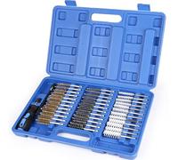 SWAWIS 38 Pezzi Set Spazzole per Pulizia Tubi Set Spazzole 3 Materiali Acciaio Inox/Ottone/Nylon Ø8-19mm con Asta 150mm per Pulizia Iniettori Professionale Rimozione Ruggine e Lucidatura