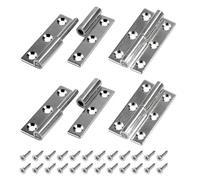 SWAWIS 4 Pezzi Cerniere Rimovibili, 6.4 * 3.6cm Cerniera in Acciaio Inox 304 con Viti, Cerniera per Porta a Sinistra per Uso Interno ed Esterno Industria del Mobile