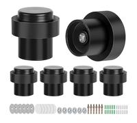 SWAWIS 6 Pezzi Fermaporta a Pavimento Ø32mm Altezza 45mm Nero