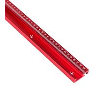 SWAWIS 600mm T-Slot Track in Lega di Alluminio 45 Tipo per Falegname Sega da Tavolo, con Scala, Utilizzato come Recinzione o Scivolo da Tavolo(Rosso)