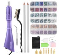 SWAWIS Applicatore Hotfix 3 Scatole Gemme Applicatore Strass Hotfix Viola