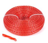 SWAWIS Filo Decespugliatore Filo Per Decespugliatore Professionale Filo Decespugliatore 2,4mm 100M Spiralato in Nylon Filo Tagliaerba, Rosso Foncé