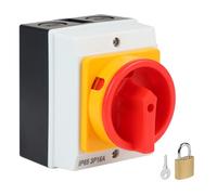 SWAWIS Interruttore Generale 16A Interruttore di Manovra-Sezionatore 3 Poli IP65 Interruttore di Riparazione con Custodia per Collegamento di Interruttori e Separazione di Piccoli Circuiti