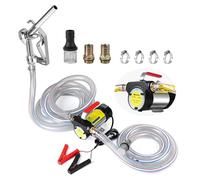 SWAWIS Pompa Diesel Elettrica 12V 175W, Pompa Travaso Gasolio 45l/Min con Pistola Manuale per Olio e Tubo Flessibile, Pompa di Trasferimento Diesel per Navi Campi Petroliferi Escavatori