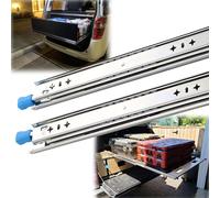 SWAYVES Guide per Cassetti Guide per Cassetti a Estrazione Totale per Carichi Pesanti con Blocco, Binario L53 Mm, Guide Metalliche, Guide con Cuscinetti, Guide per Cassetti, 1 Paio/With Lock/1000Mm