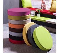 SWD TWTH Cuscino rotondo per sedia spesso 5/8 cm, 40/45/50 cm, per casa, sala da pranzo, cucina, pavimento, ufficio, giardino, antiscivolo e lavabile (50 x 50 x 5 cm, nero)