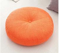 SWD TWTH Cuscino spesso per sedia da 10 cm/15 cm, 40/50/60 cm, morbido cuscino rotondo per sedie per balcone, tatami, patio, baia, soggiorno, pavimento della casa (40 x 40 cm, arancione)