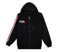 Swdan Kinsea Mass Effect N7 Felpa con Cappuccio E Zip da Uomo,Cosplaycappotto Maniche Lunghe,Giacca Classica E Casual,Autunno E Inverno più Giacca di Velluto M