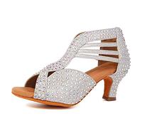 SWDZM Donna Scarpe da Ballo Latino Tango Samba Salsa,Scarpe da Ballo Multicolori con Suola Morbida,WH-7013