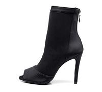 SWDZM Scarpe da Ballo Latino Salsa Moderno con Tacco Alto Professionali Nozze Festa Stivali da Ballo,1022,Nero,Tacco-10CM,EU 38