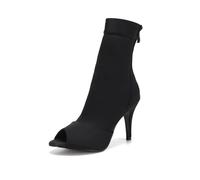 SWDZM Scarpe da Ballo Stivaletto Latino Americano Donna Punta Aperta con Tacco Alto Stivaletti da Sala Festa,Nero,Tacco 8.5cm,Gomma,36.5 EU