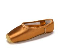 SWDZM Scarpe da Danza Punte Classica Professionali Balletto Pointe Comprende Scarpette Salvapunte e Nastri per Ragazza e Donna,Bronzo,Suola in Cuoio,38 EU