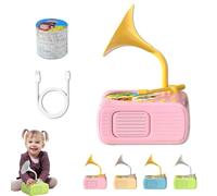 Sweako Kids Gramophone, Educational Music Interactive Phonograph, Kids Gramophone Toy, for Gift Boys Girls Educational Interactive Gift (Pink)