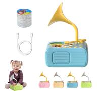 Sweako Kids Gramophone, Educational Music Interactive Phonograph, Kids Gramophone Toy, for Gift Boys Girls Educational Interactive Gift (Blue)