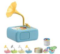 Sweako Kids Gramophone, Treatregard Kids Phonograph, Toddler Phonograph with 99 Cards, for Gift Boys Girls Educational Interactive Gift (Blue)