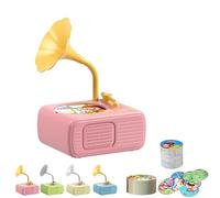 Sweako Kids Gramophone, Treatregard Kids Phonograph, Toddler Phonograph with 99 Cards, for Gift Boys Girls Educational Interactive Gift (Pink)