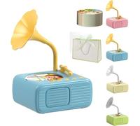 Sweako Kids Gramophone, Treatregard Kids Phonograph with 99 Cards, 2025 New Interactive Music & Story Gramophone for with 8 Recording Cards, Educational Music Storyell (Blue)