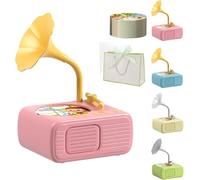 Sweako Kids Gramophone, Treatregard Kids Phonograph with 99 Cards, 2025 New Interactive Music & Story Gramophone for with 8 Recording Cards, Educational Music Storyell (Pink)