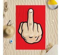 Swearing Dito Rosso Microfibra Telo da Spiaggia Scherzo Divertente Regalo Nuoto