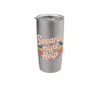 Swearing Might Help Espressione dello stress - Bicchiere termico in acciaio inox doppia parete