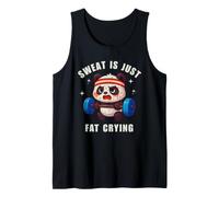 Sweat Is Just Fat Crying Panda Gym Workout Canotta