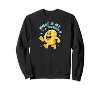 Sweat Is My Therapy Running Workout Funny Felpa