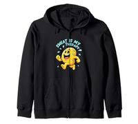 Sweat Is My Therapy Running Workout Funny Felpa con Cappuccio