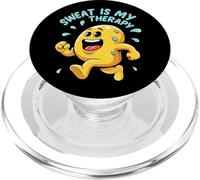 Sweat Is My Therapy Running Workout Funny PopSockets PopGrip per MagSafe